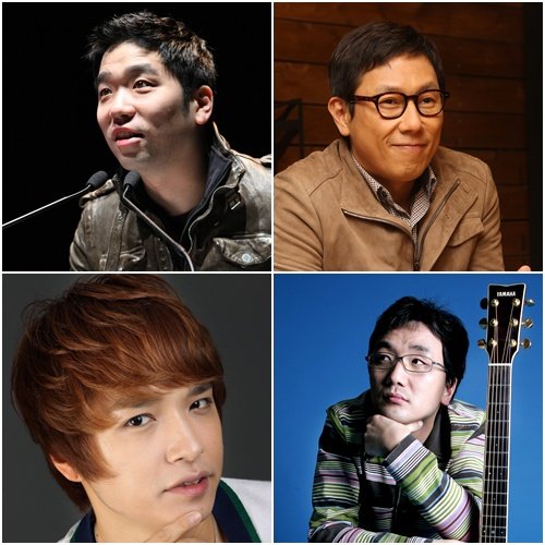왼쪽 상단부터 시계방향으로 이적,윤종신,이한철,싸이먼디. 머니투데이 스타뉴스.