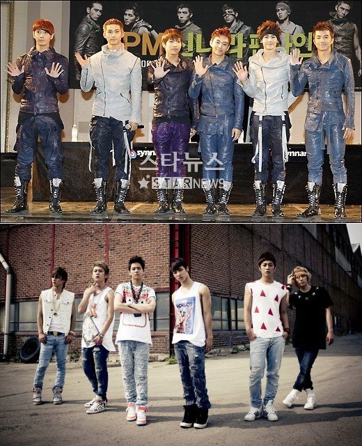 2PM(위)과 비스트.