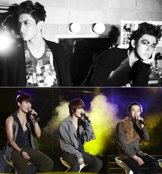 2인조 동방신기(위)와 그룹 JYJ.