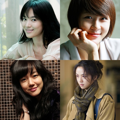 왼쪽 위에서부터 시계방향으로 송혜교, 하지원, 탕웨이, 임수정 ⓒ머니투데이 스타뉴스, 영화 '만추'의 스틸