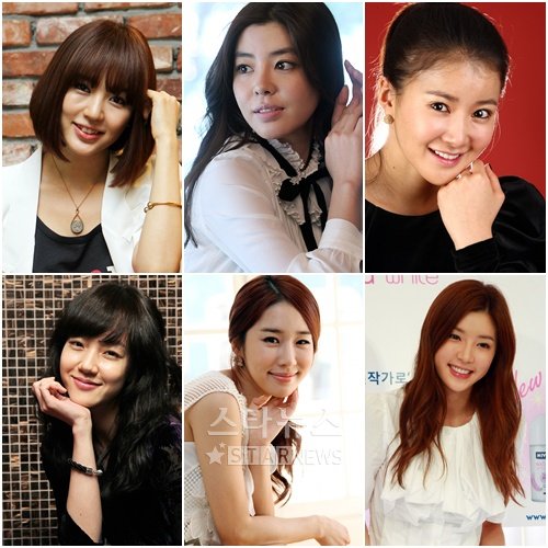 윤은혜, 김규리, 이시영, 박한별, 유인나, 임수정(왼쪽 위에서부터 시계방향) ⓒ머니투데이 스타뉴스