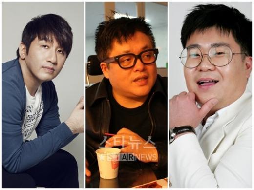왼쪽부터 방시혁 김형석 조영수