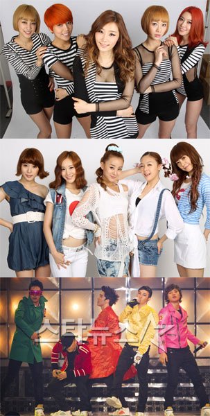 LPG, 걸스데이, 빅뱅(위부터) ⓒ머니투데이 스타뉴스