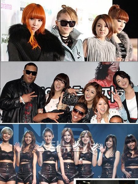 미국에 진출하는 걸그룹 2NE1, JQT, 라니아(위부터) ⓒ머니투데이 스타뉴스