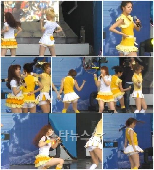 선정성 논란에 휩싸인 걸스데이 공연 장면 <사진=유튜브 영상>