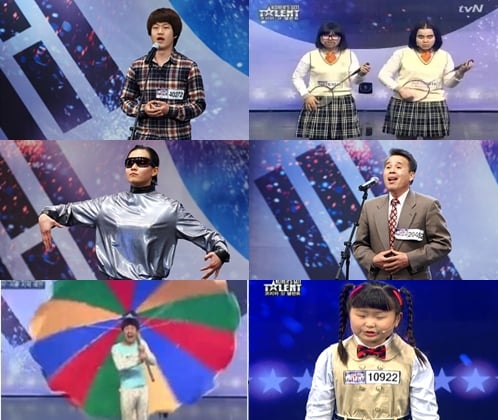 사진 왼쪽상단부터 시계방향으로 최성봉,아이유브이,성규징,김태현,김홍준,주민정.