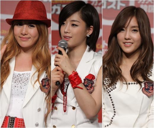 (왼쪽부터)티아라 큐리, 은정, 효민 ⓒ사진=코어콘텐츠미디어 제공