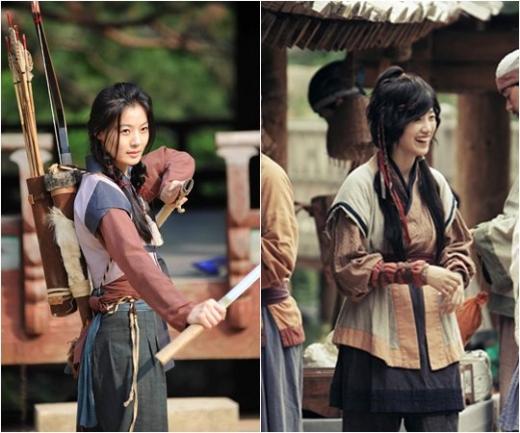 ↑'무사 백동수' 황진주(왼쪽)와 '계백' 초영