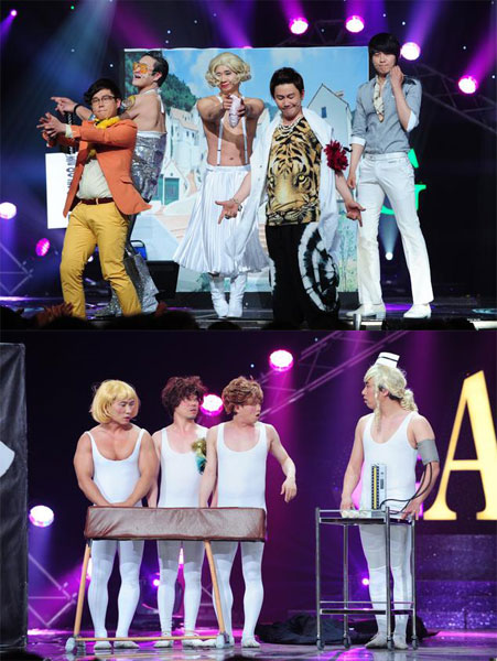 KBS 2TV '개그콘서트'의 '꽃미남수사대'(위)와 '발레리NO' 코너 <사진=KBS>