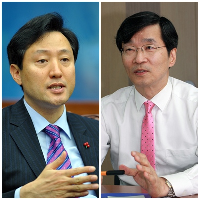 오세훈 서울시장(왼쪽) 곽노현 서울시 교육감