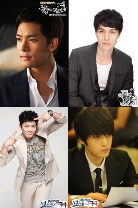 사진 왼쪽부터 시계방향으로 박윤재, 이동욱, 김재중, 지성