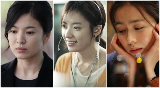 사진 왼쪽부터 '오늘'의 송혜교, '오직 그대만'의 한효주, '오싹한 연애'의 손예진