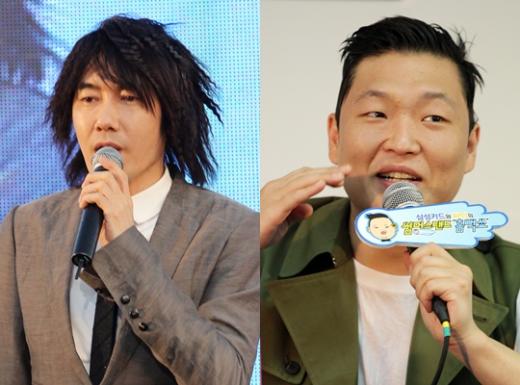 김장훈(왼쪽)과 싸이 ⓒ스타뉴스