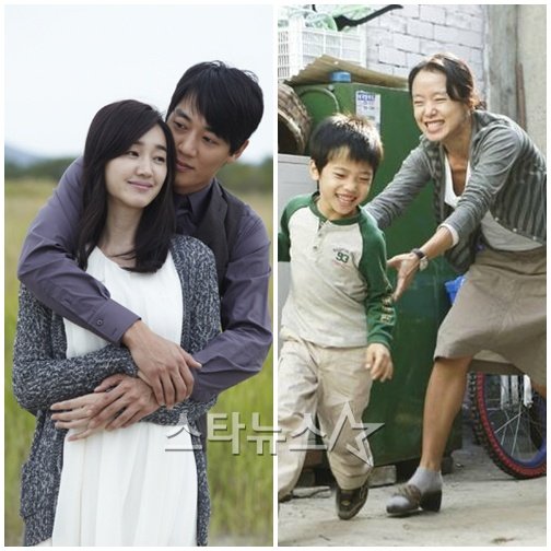 '천일의 약속'의 수애(왼쪽)와 '밀양'의 전도연