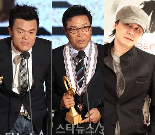 박진영 이수만 양현석 프로듀서(왼쪽부터) ⓒ박용훈 인턴기자