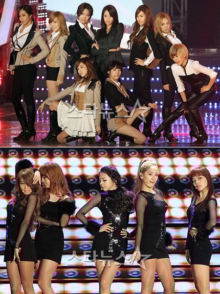 소녀시대(위)와 원더걸스 ⓒ스타뉴스