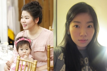 ↑황규림 다이어트 전과 후. ⓒ출처=정종철 트위터