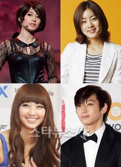 티아라 지연, 강소라, 2AM 진운, 씨스타 효린(왼쪽 위부터 시계 방향) ⓒ스타뉴스