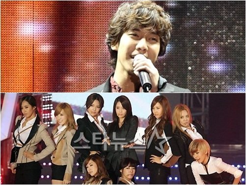 이승기(위)와 소녀시대 ⓒ스타뉴스