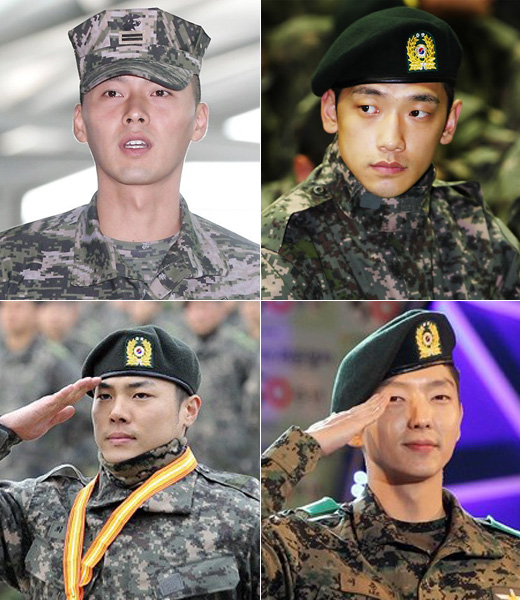 현빈 비 이준기 휘성(사진 위 왼쪽부터 시계방향)
