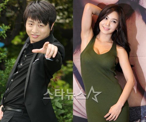 개그맨 유상무(왼쪽)와 배우 강예빈 ⓒ스타뉴스
