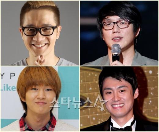 (왼쪽위부터 시계방향)알렉스, 성시경, 오상진 아나운서, 샤이니 온유 ⓒ사진=스타뉴스