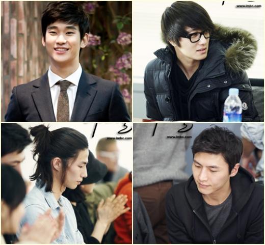 (왼쪽위부터 시계방향)김수현 정일우 송재희 송재림 ⓒ사진=MBC '해를 품은 달' 공식 홈페이지