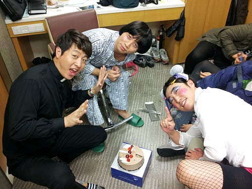 개그맨 유상무, 유세윤, 장동민(왼쪽부터)ⓒ사진=유상무 미투데이