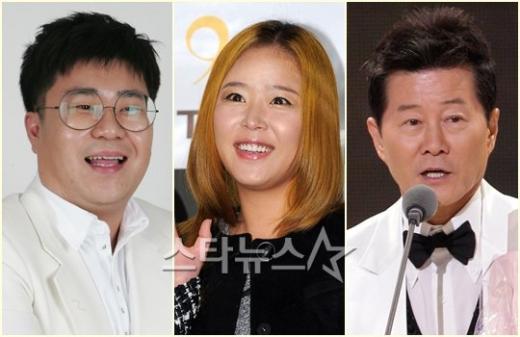 (왼쪽부터)조영수, 신지, 태진아 ⓒ사진=스타뉴스