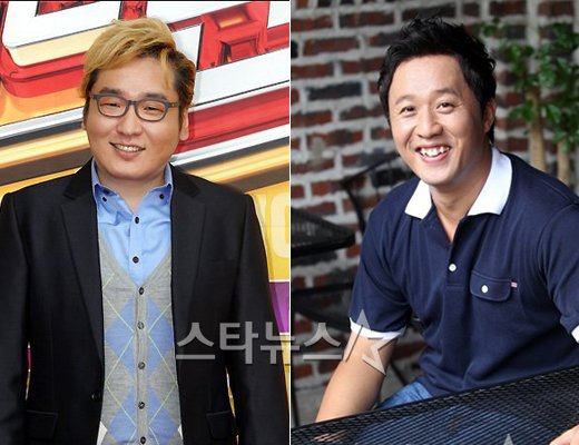 작곡가 윤일상(왼쪽)과 정준하 ⓒ스타뉴스