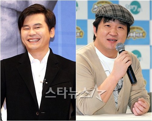 양현석(왼쪽)과 정형돈 ⓒ스타뉴스