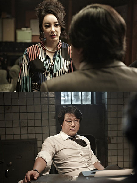 '범죄와의 전쟁'의 김혜은(위) 곽도원(아래)