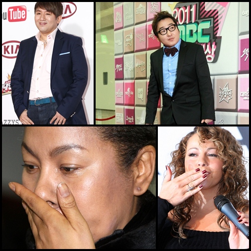 (왼쪽부터) 방시혁, 윤일상, 인순이, 머라이어 캐리 ⓒ출처= 머니투데이 스타뉴스