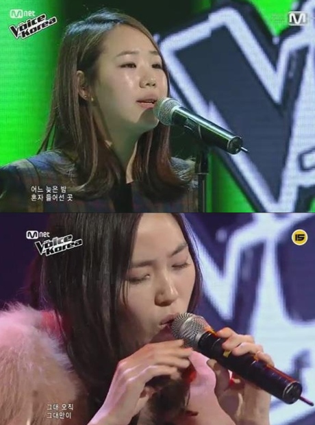 유성은(위)과 임진호 <화면캡처='엠넷 보이스 코리아'>