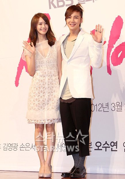 배우 장근석(오른쪽)과 소녀시대 윤아 ⓒ사진=홍봉진 기자