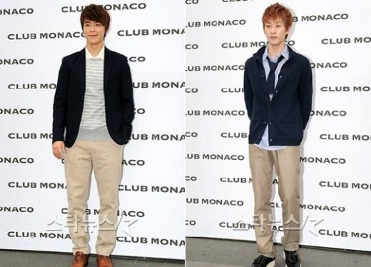 슈퍼주니어의 동해(왼쪽)와 은혁 ⓒ스탄뉴스