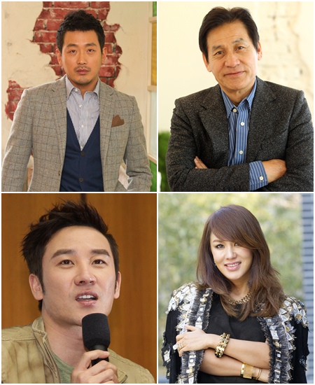 배우 하정우 안성기 엄정화 엄태웅 (왼쪽위부터 시계방향) ⓒ이기범 기자, 임성균 기자