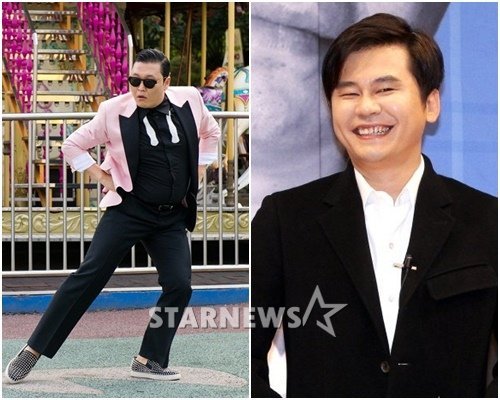 싸이(왼쪽)와 양현석 ⓒ스타뉴스