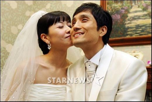 지난 2007년 결혼 당시 정지찬(오른쪽)-차영경 부부 ⓒ스타뉴스