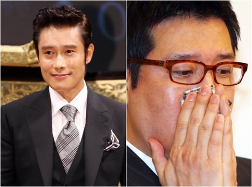 이병헌(왼쪽)과 강병규 ⓒ스타뉴스