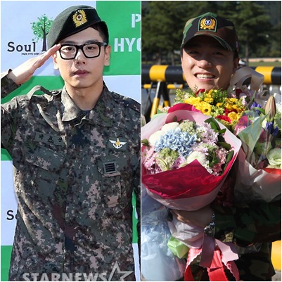 박효신(왼쪽)과 아웃사이더