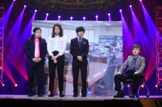 SBS '개그투나잇' 사과나무 팀. (왼쪽부터) 개그맨 강재준, 이은형, 박시온, 김진곤 ⓒ사진제공=SBS