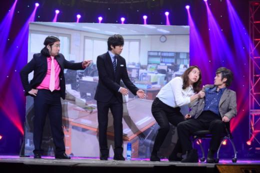 SBS '개그투나잇' 사과나무 팀. (왼쪽부터) 개그맨 강재준, 박시온, 이은형, 김진곤 ⓒ사진제공=SBS