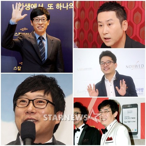 유재석 신동엽 김준호 이경규 이수근(왼쪽 위부터 시계방향) ⓒ사진=스타뉴스