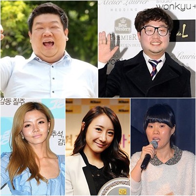 (시계방향으로) 유민상, 박휘순, 박지선, 장희영, 길미 ⓒ스타뉴스