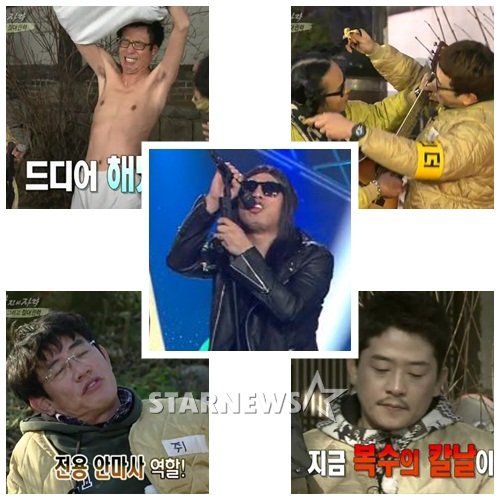 KBS 2TV '남자의 자격'과 KBS 2TV '개그콘서트'의 용감한형제 정태호(가운데) 출처=KBS 화면캡처