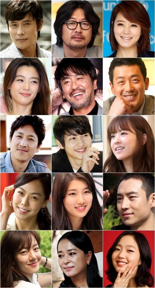 사진 왼쪽 위부터 아래로 이병헌 김윤석 김혜수/전지현 류승룡 하정우/이선균 송중기 박보영/김민희 수지 이제훈/임수정 조민수 김고은 ⓒ머니투데이 스타뉴스