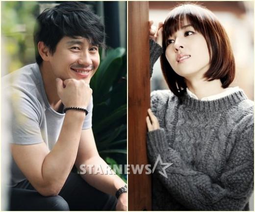 (왼쪽부터)배우 신하균과 한혜진 ⓒ스타뉴스, 구혜정 기자