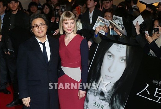 박찬욱 감독(왼쪽) 미아 바시코브스카 ⓒ이동훈 기자