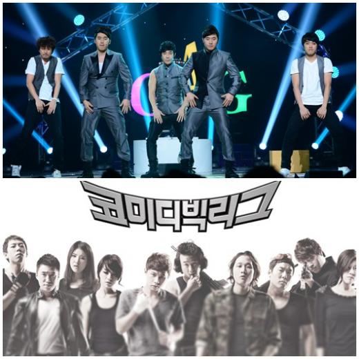 KBS 2TV '개그콘서트'(위), 케이블채널 tvN '코미디 빅리그'ⓒKBS(위), CJ E&M(아래)